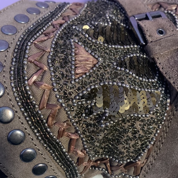 Naughty monkey suede leather boots with stunning detailed beadwork- size 9 - Picture 8 of 8